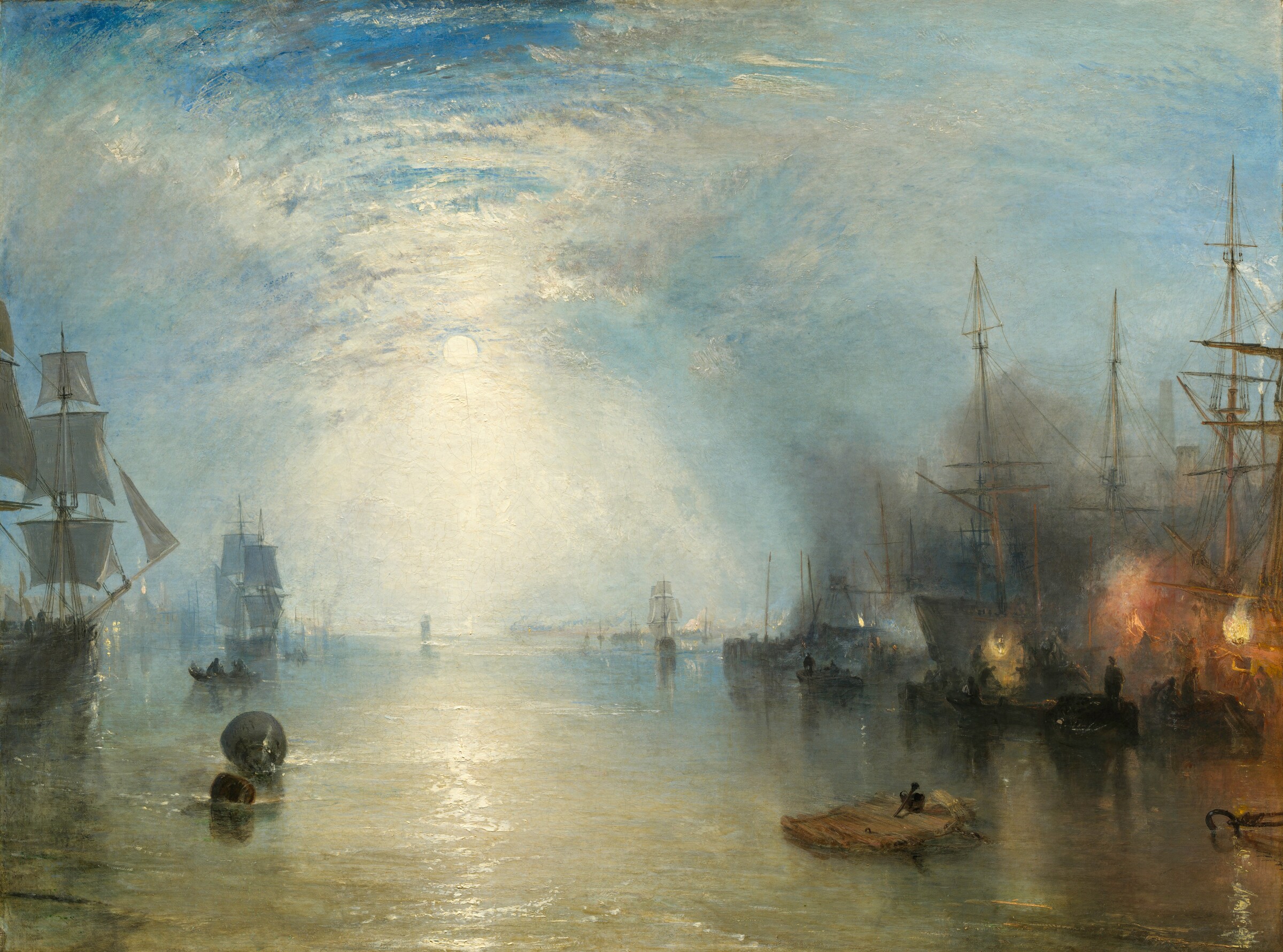 Keelmen Heaving in Coals by Moonlight, 1835 — oil on canvas